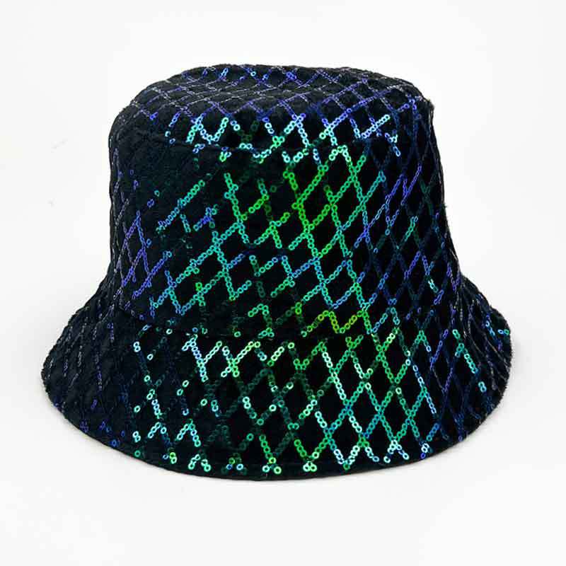 Sombrero de cubo de lentejuelas de estilo étnico de poliéster al por mayor